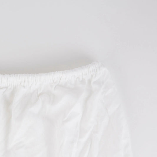 Sábana Bajera blanca 100% Algodón extra suave 180 hilos. Calidad premium.