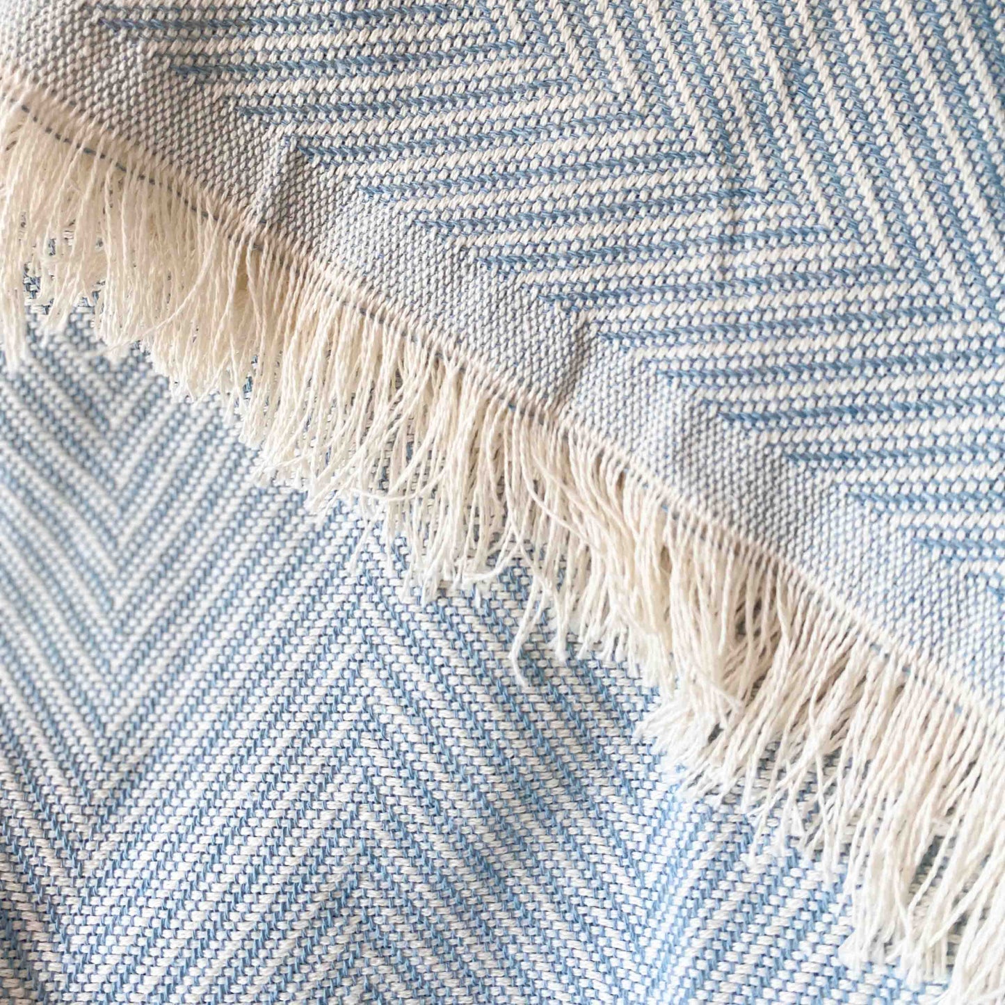 Colcha de verano multiusos para sofá o cama. Color azul turquesa.