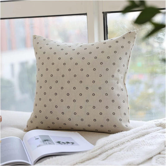 Natural Linen and Cotton cushion cover Terracotta: minimalist elegance for your home.