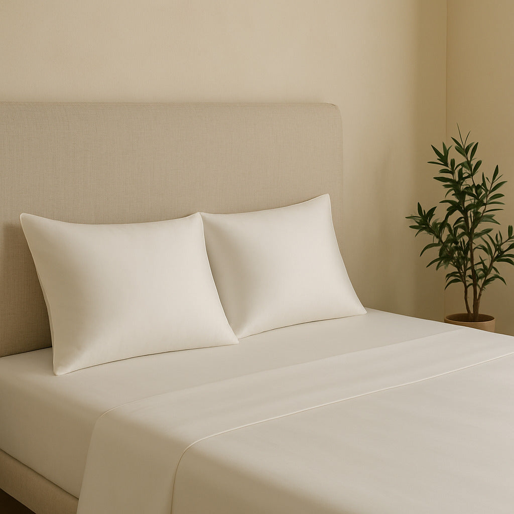 Funda de Almohada 100% Seda Natural Blanca | Seda de Morera 16 Momme | Antiarrugas y Antifrizz