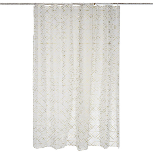 Cortina de baño. Geométrico gold. - Oma Home