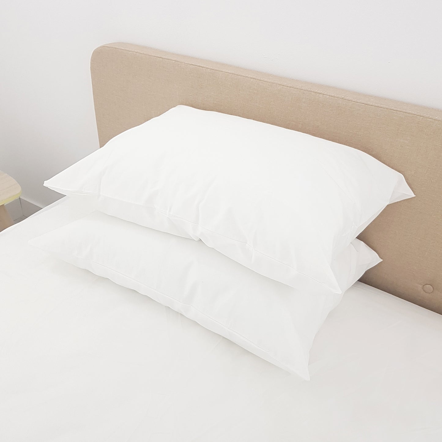 Funda de almohada percal 300TC. Color blanco. - Oma Home