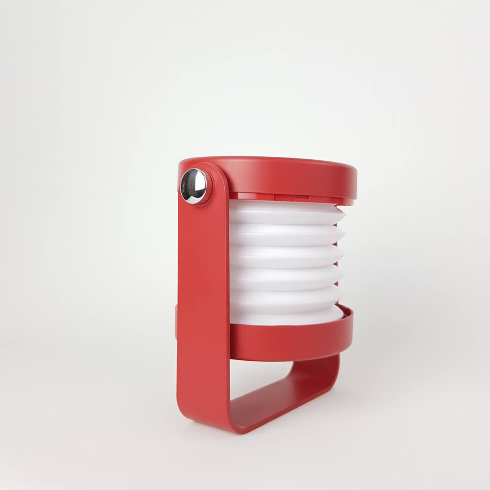 Wireless table lamp. Red color.