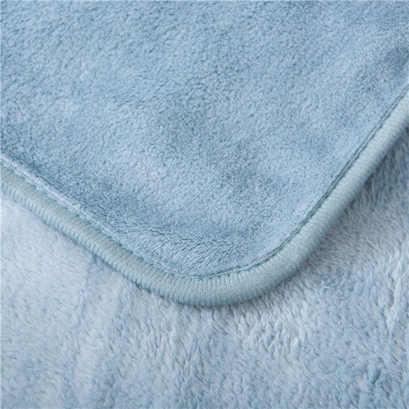 Manta polar suave. Color azul.