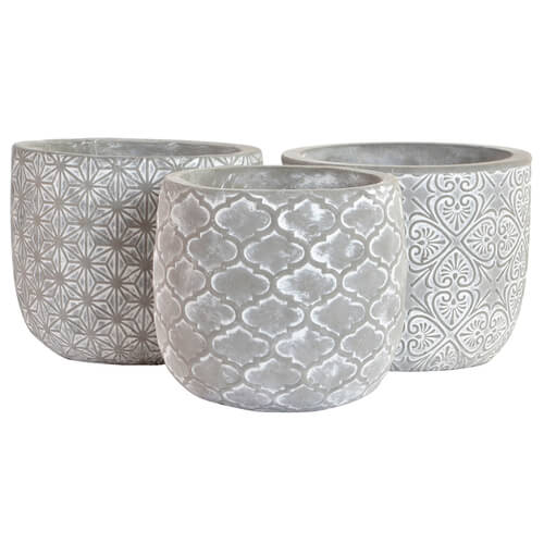 Elegant and Durable Cement Planter with a geometric shape. Ideal for Exteriors and Interiors.
