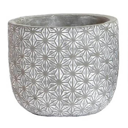 Macetero de Cemento Elegante y Duradero con forma geométrica de estrellas. Ideal para Exteriores e Interiores.