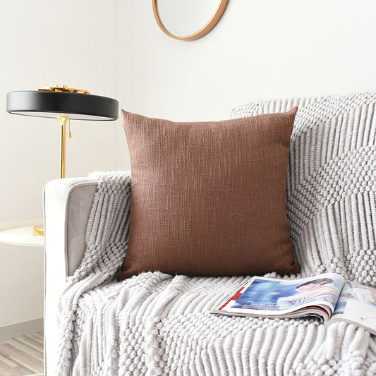 Funda de Cojín Basic Rayas. Marrón. - Oma Home
