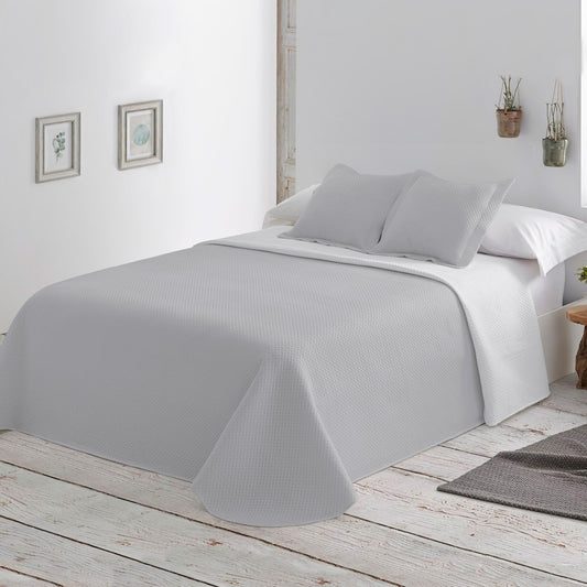 Colcha Bouti de verano: fresca, ligera, reversible y elegante. Color Gris.
