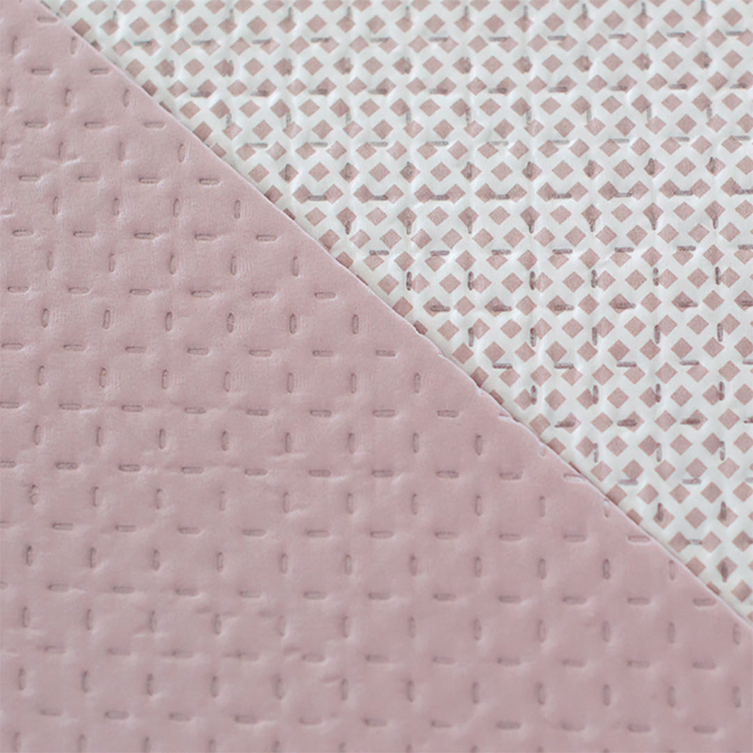 Colcha Bouti de verano: fresca, ligera, reversible y elegante. Color Malva.