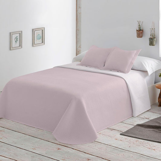 Colcha Bouti de verano: fresca, ligera, reversible y elegante. Color Malva.