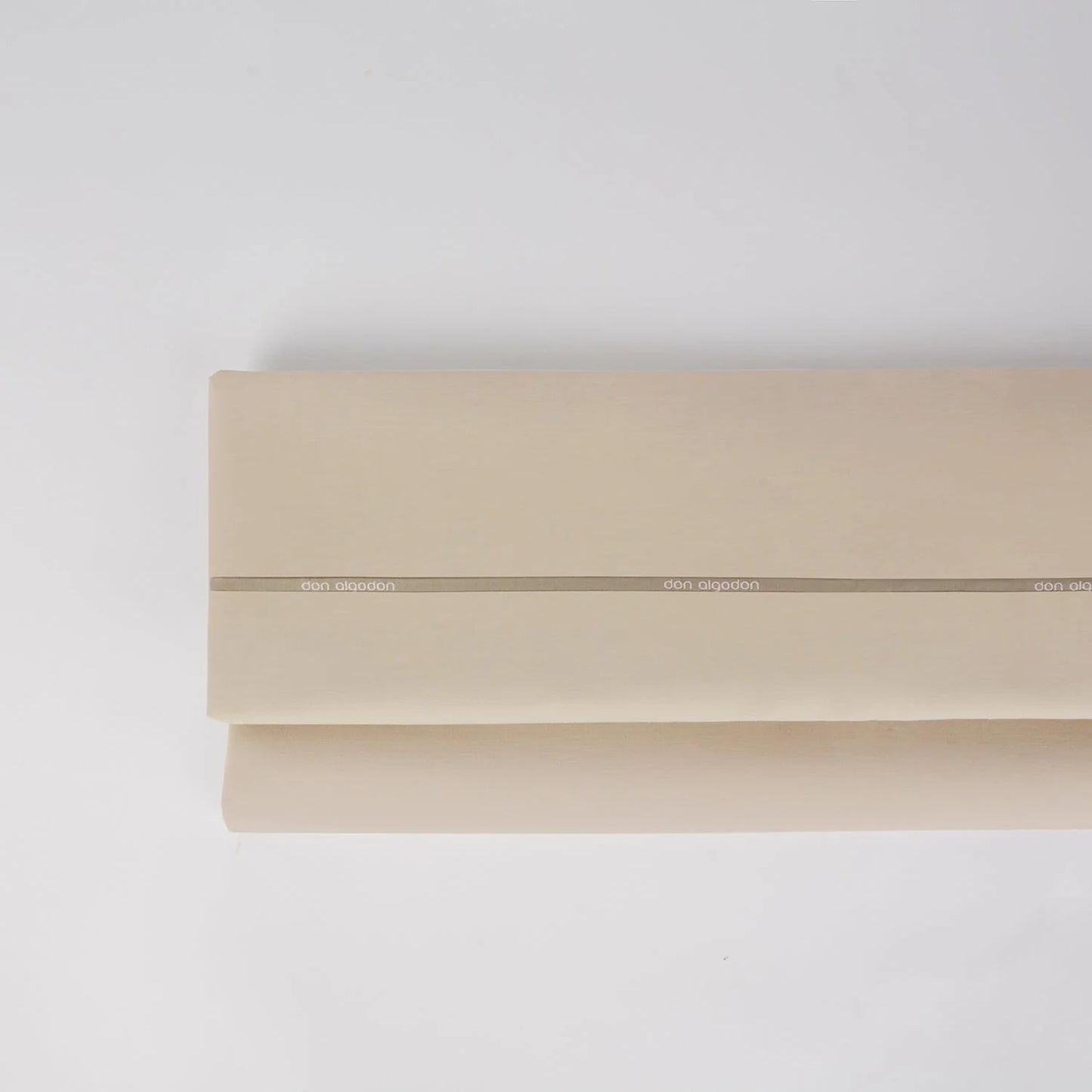 Sábana encimera 100% Algodón Percal 180 hilos muy suave. Color Beige