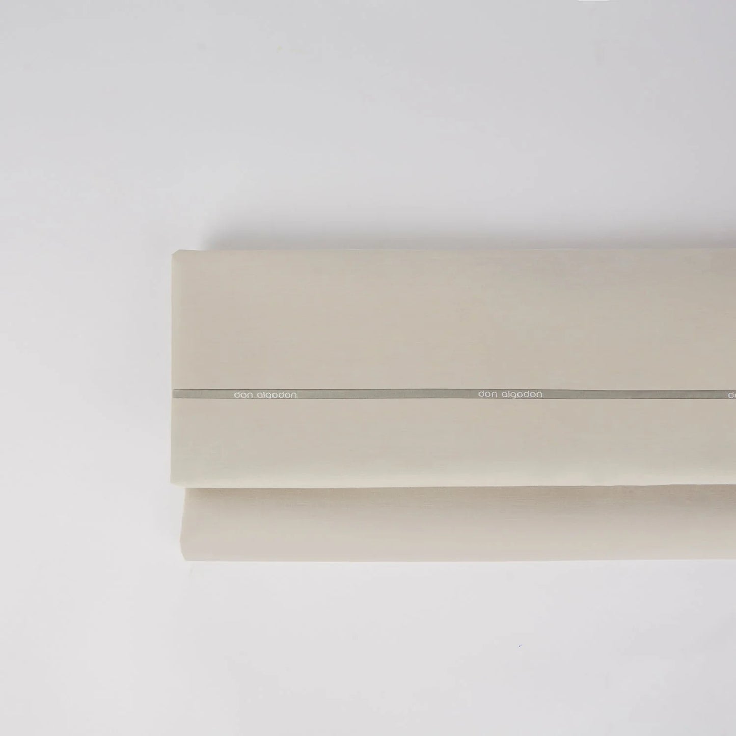 Sábana encimera 100% Algodón Percal 180 hilos muy suave. Color Gris Claro