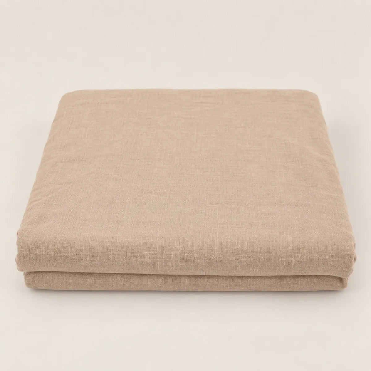 Sábana bajera ajustable marrón piedra 100% algodón 144 hilos doblada.