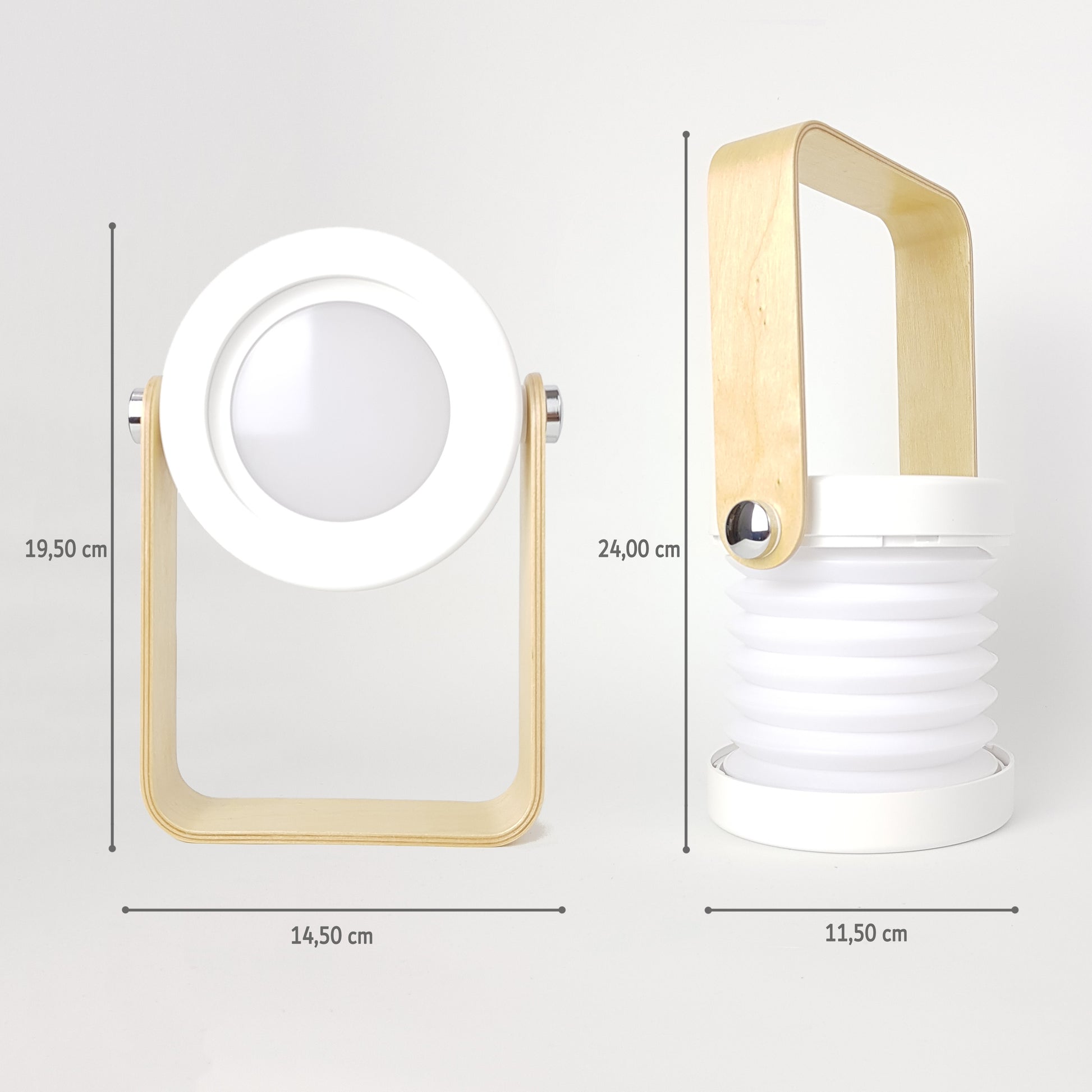 Lampara de mesa inalámbrica. Color blanco. - Oma Home