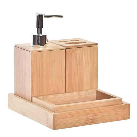 Set de baño madera bambú natural