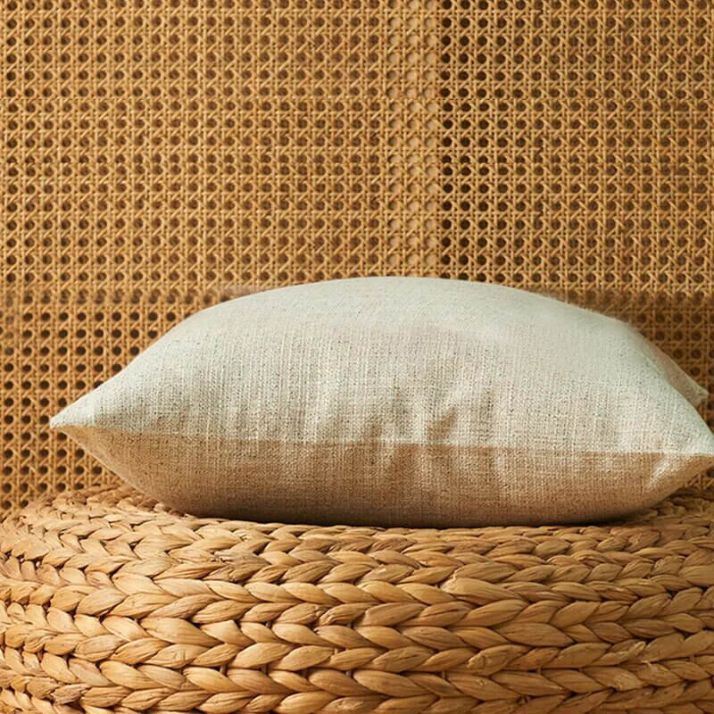 Funda de cojín Sofá liso blanco roto natural para un hogar acogedor.
