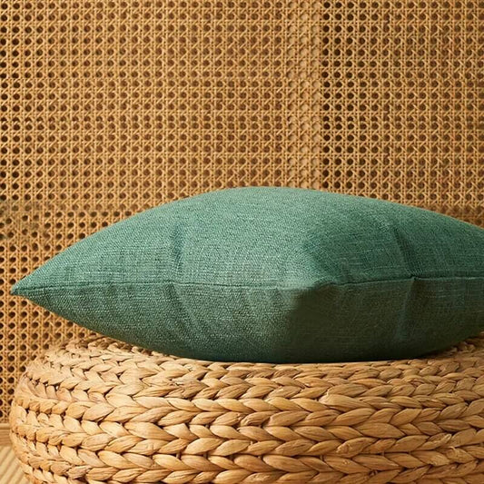 Funda de cojín Sofá liso en color verde para un hogar acogedor.