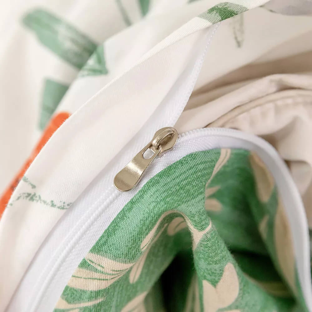 Funda nórdica de flores con estampado reversible, 100% Algodón