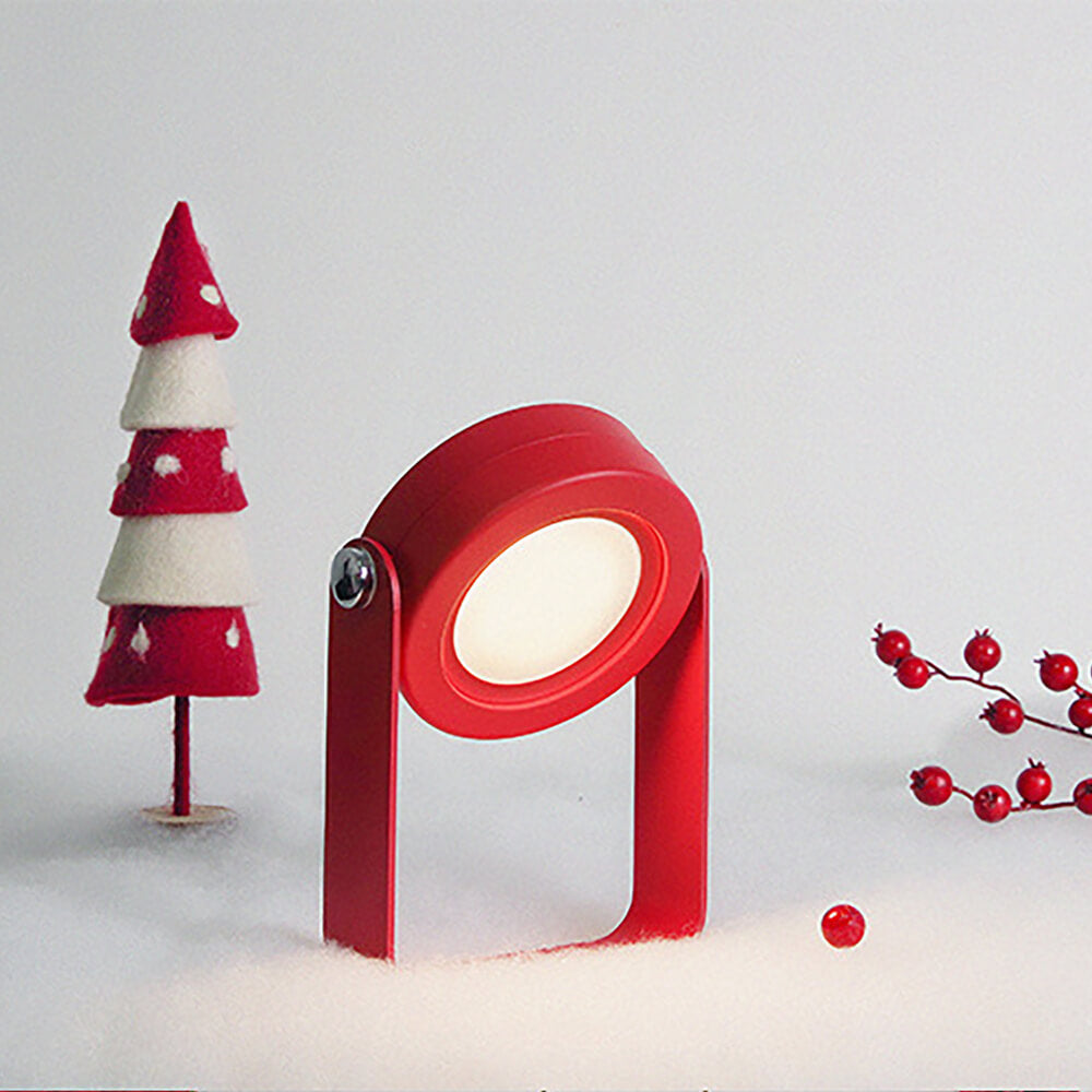 Wireless table lamp. Red color.