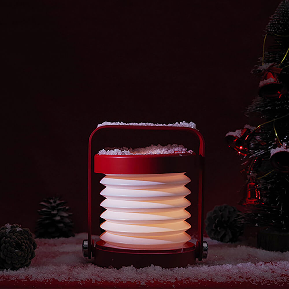 Wireless table lamp. Red color.