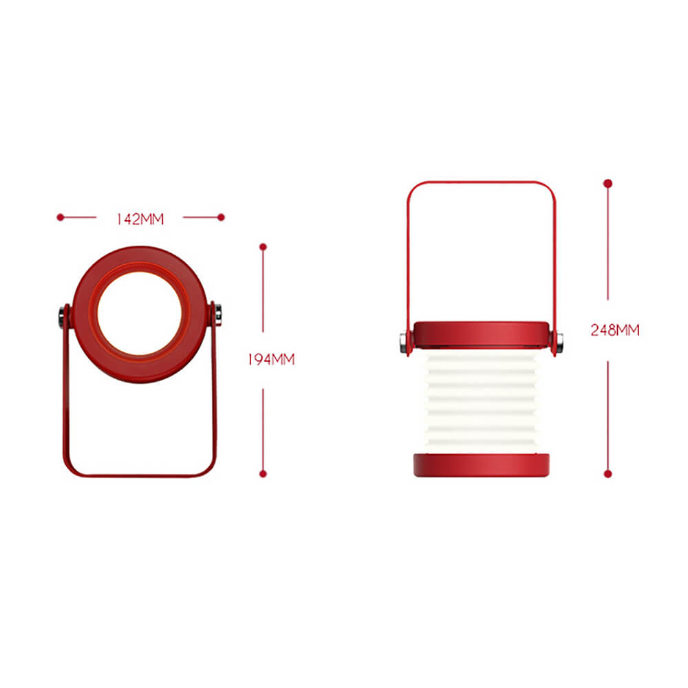 Wireless table lamp. Red color.