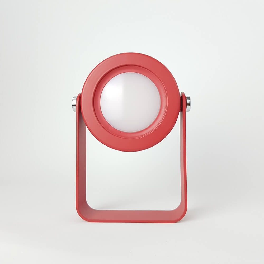 Wireless table lamp. Red color.