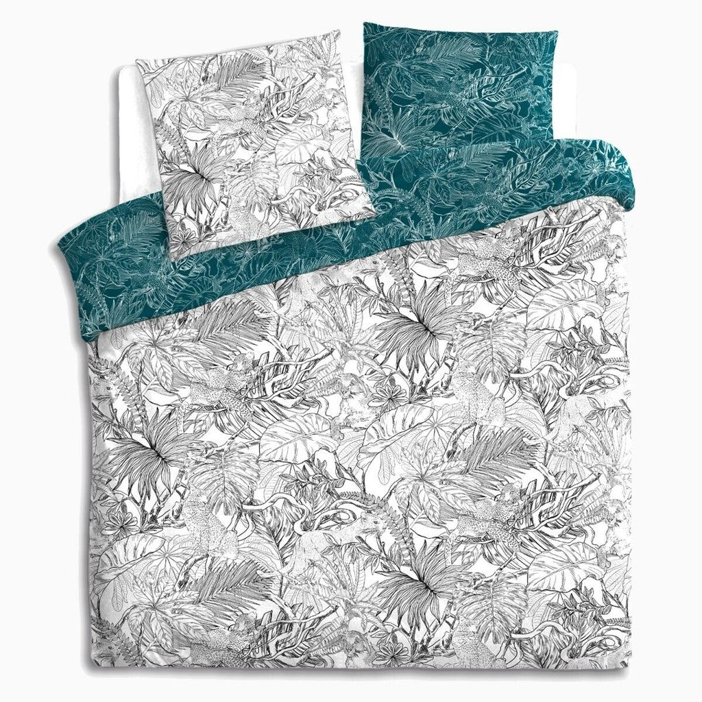 Funda nórdica reversible con estampado Selva.